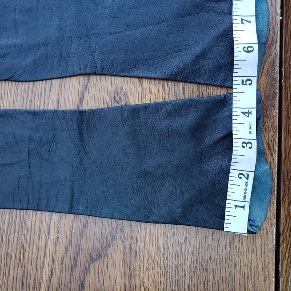 Vintage Chevreau Long Kid Gloves Dark Blue/Black - Picture 3 of 5